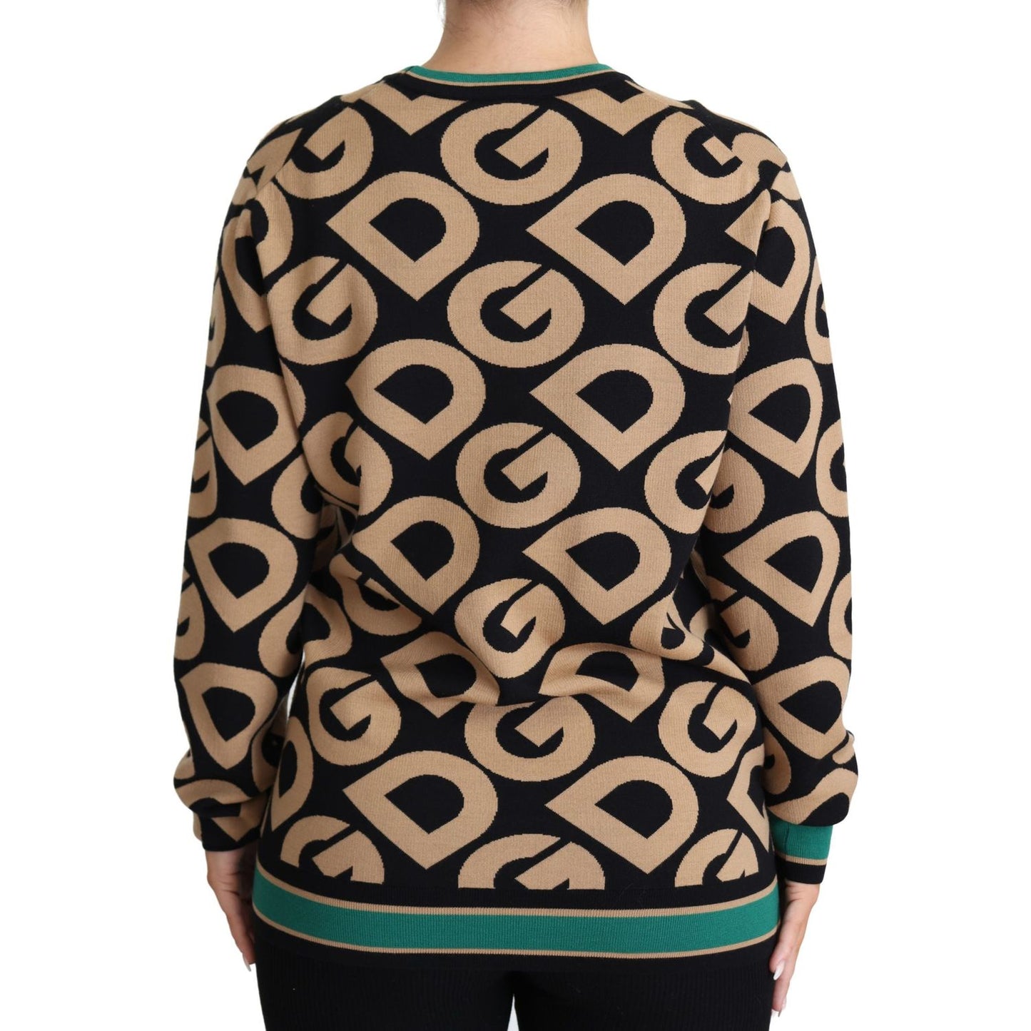 Dolce & Gabbana Elegant Multicolor Wool Blend Sweater Dolce & Gabbana Dark Slate Gray