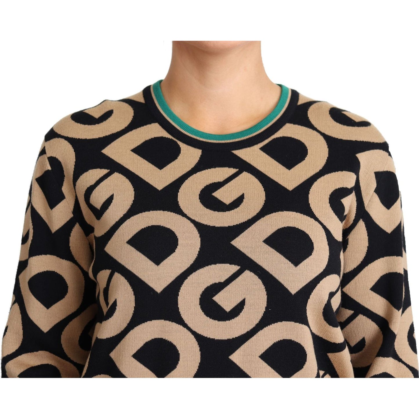 Dolce & Gabbana Elegant Multicolor Wool Blend Sweater Dolce & Gabbana Rosy Brown