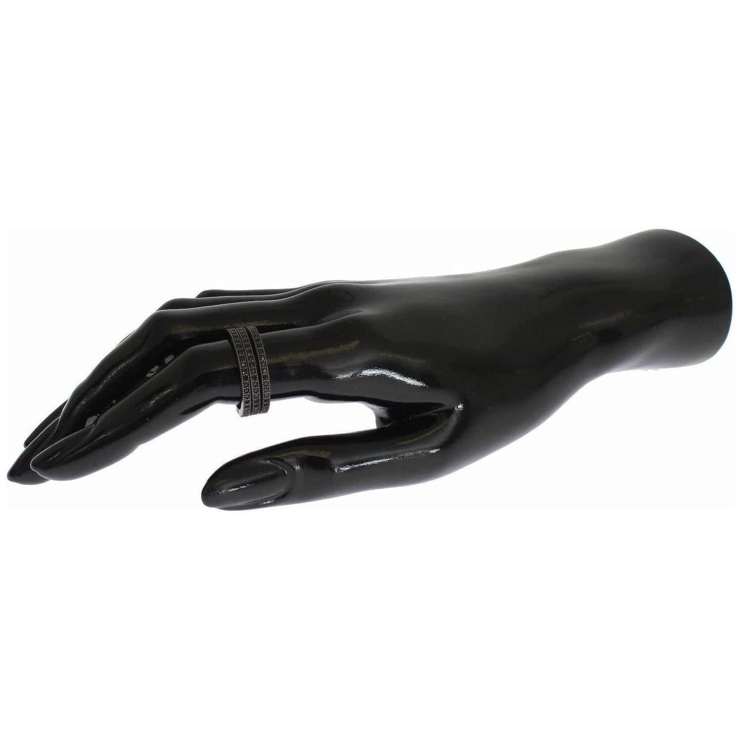 Nialaya Black CZ 925 Sterling Silver Womens SIG19102-US5