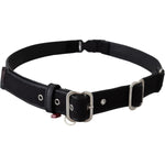 GF Ferre Black Leather Silver Chrome Metal Buckle Belt BEL8056-80