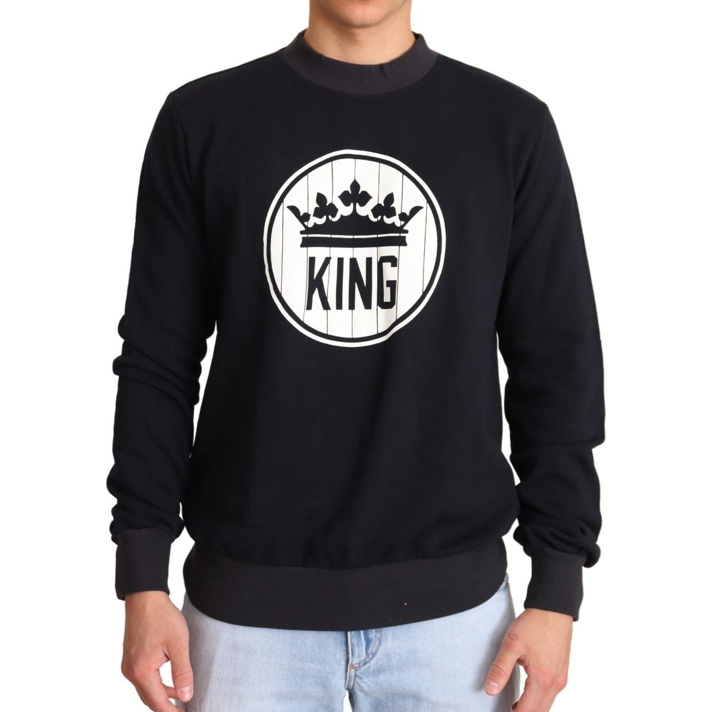 Dolce & Gabbana Regal Crown Motive Crewneck Sweater Dolce & Gabbana Gray