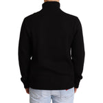 Dolce & Gabbana Black Cashmere Zipper Mens Sweater TSH6386-46