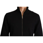 Dolce & Gabbana Black Cashmere Zipper Mens Sweater TSH6386-46