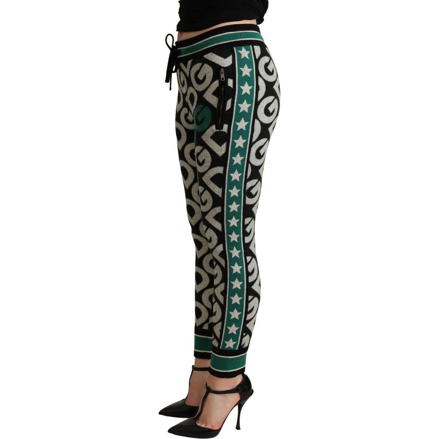 Dolce & Gabbana Engraved Wool Blend Sweatpants Dolce & Gabbana Dark Gray