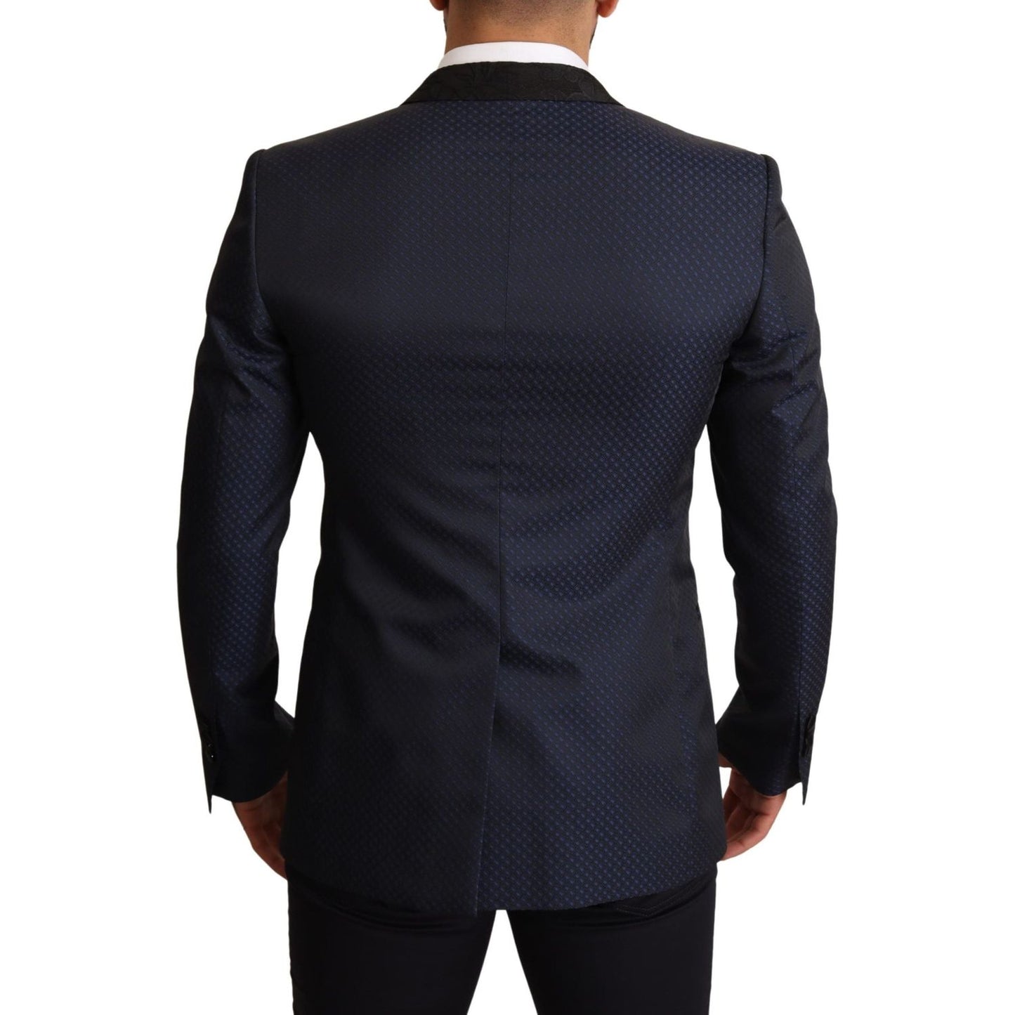 Dolce & Gabbana Elegant Blue Slim Fit Martini Blazer Dolce & Gabbana Black