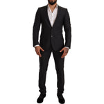 Dolce & Gabbana Gray Wool MARTINI Slim Fit Set Suit KOS1880-44