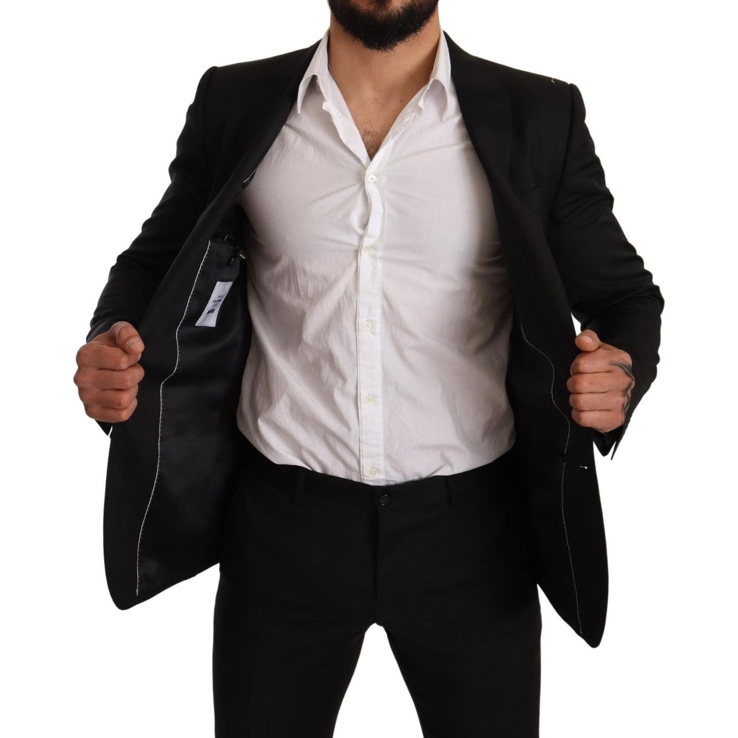 Dolce & Gabbana Elegant Slim Fit Martini Two-Piece Suit Suit Dolce & Gabbana Black