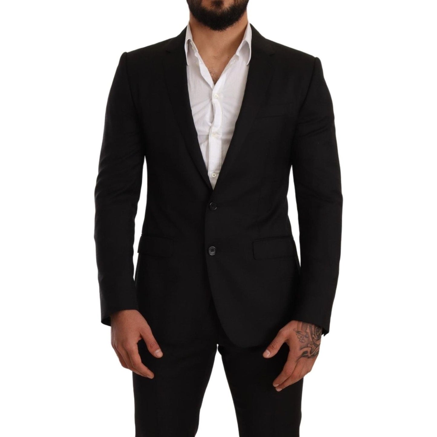 Dolce & Gabbana Elegant Slim Fit Martini Two-Piece Suit Suit Dolce & Gabbana Black