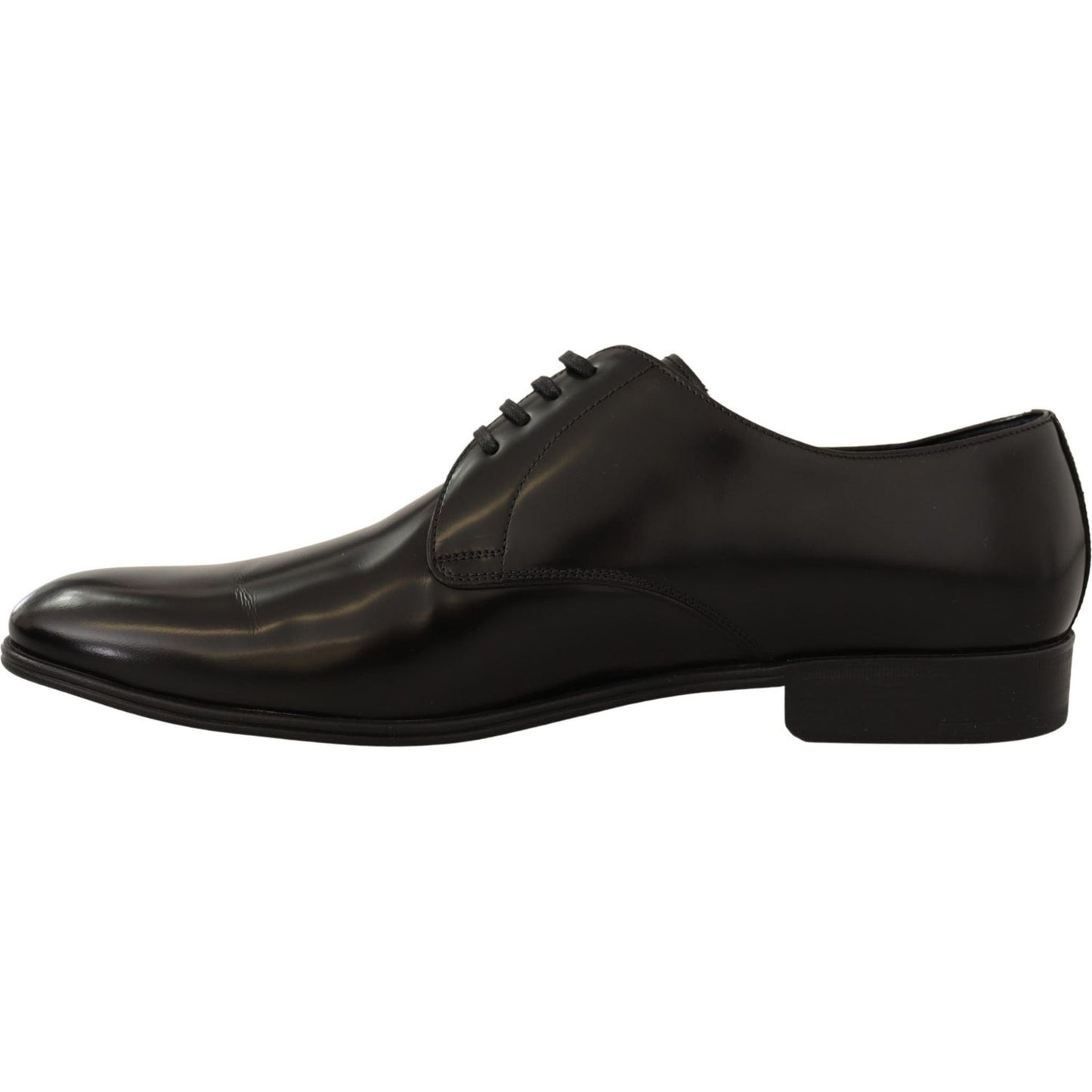 Dolce & Gabbana Elegant Black Leather Derby Shoes