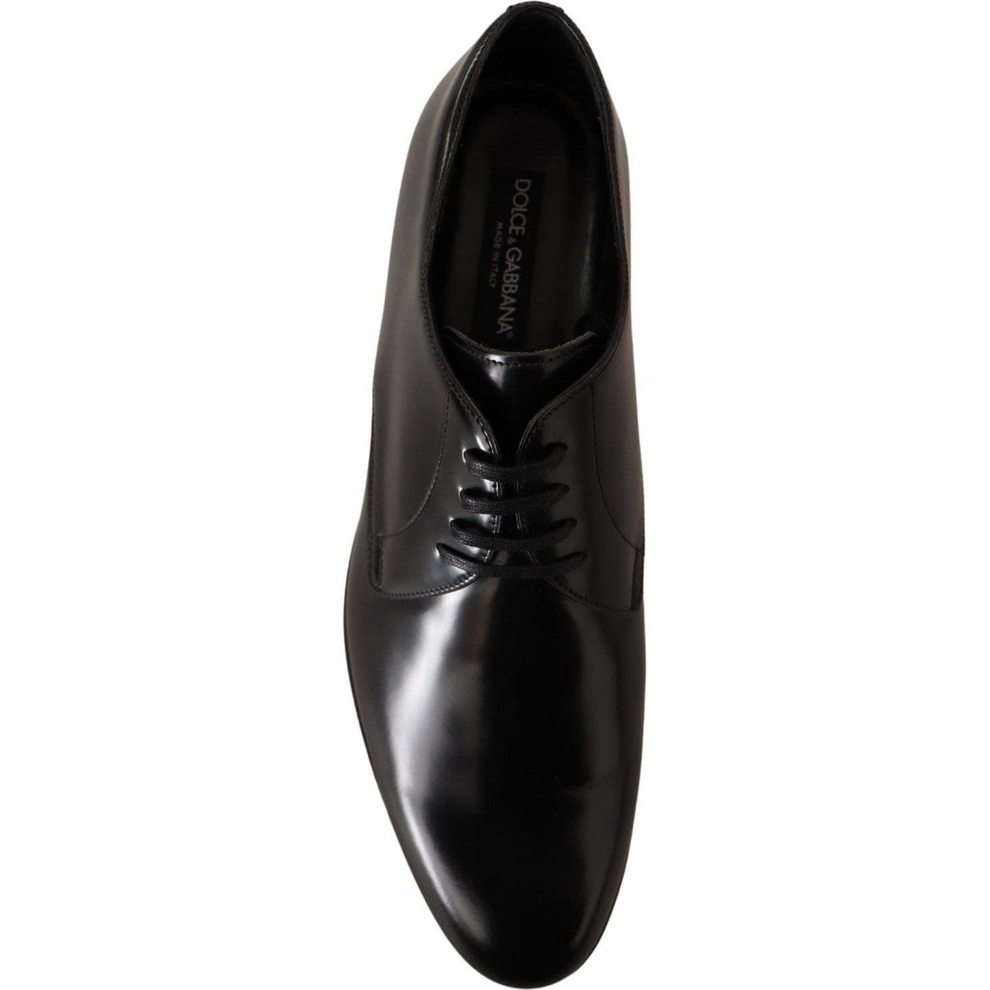 Dolce & Gabbana Elegant Black Leather Derby Shoes