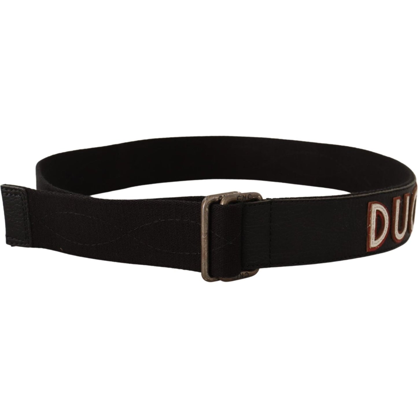 Costume National Elegant Cotton-Leather Blend Fashion Belt Costume National Black