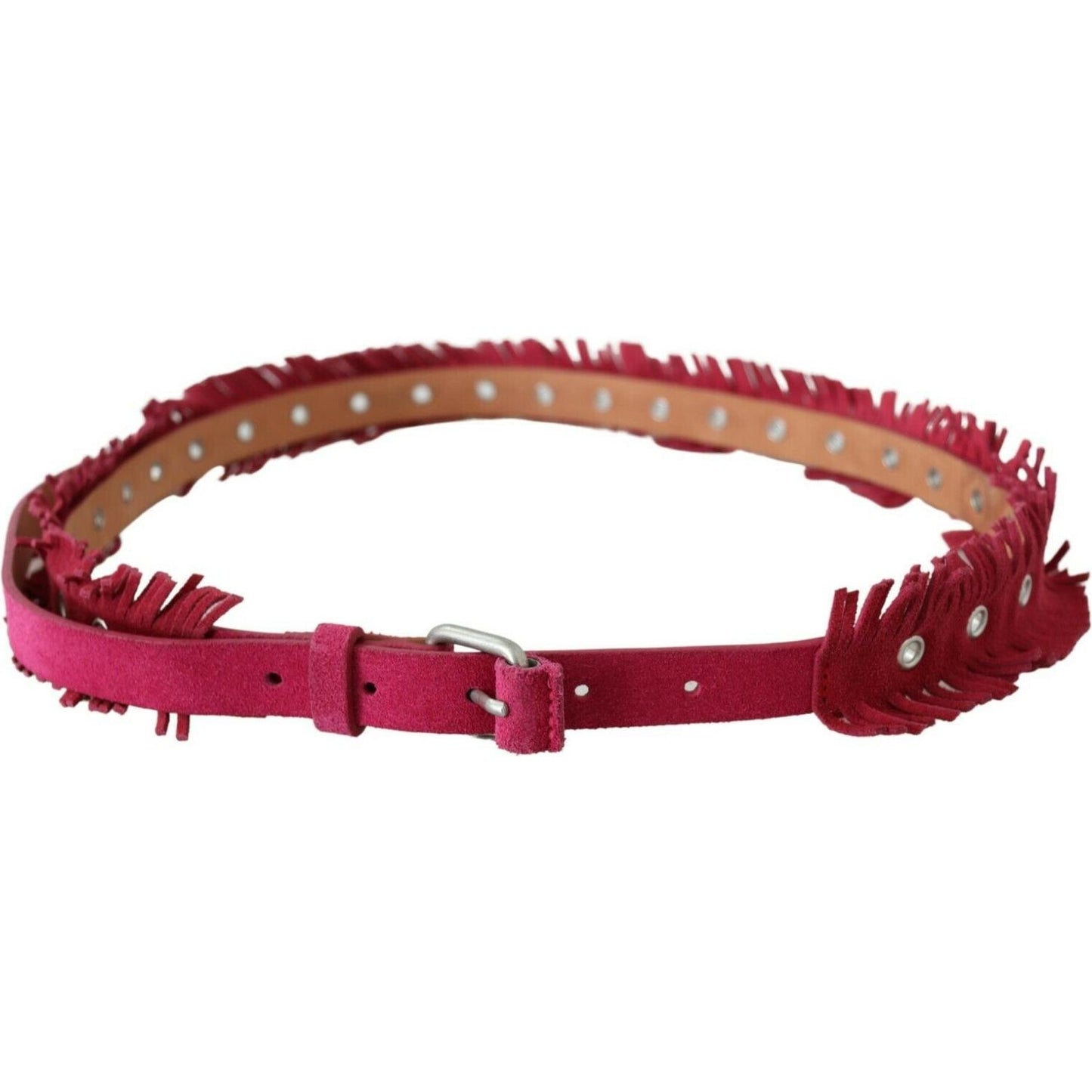 Ermanno Scervino Elegant Maroon Double Buckle Leather Belt Ermanno Scervino Brown