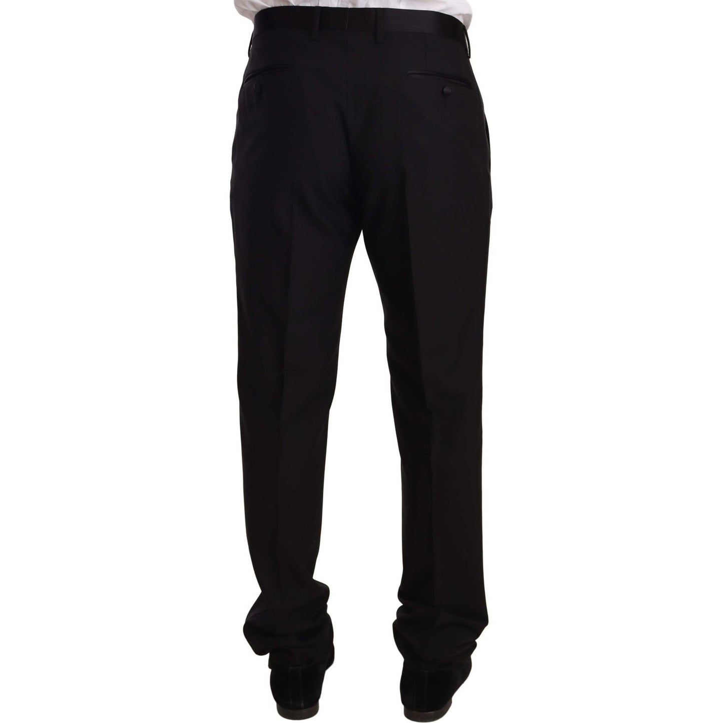 Dolce & Gabbana Elegant Black Skinny Tuxedo Trousers MAN TROUSERS Dolce & Gabbana Black
