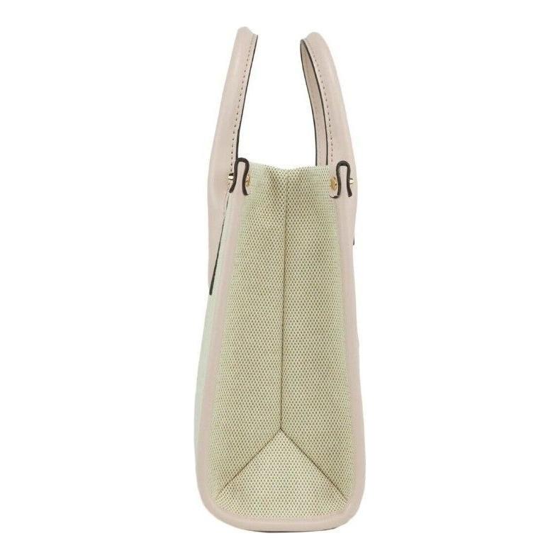 Michael Kors Mirella Small Powder Blush Canvas Shopper Crossbody Handbag Purse Michael Kors Gray