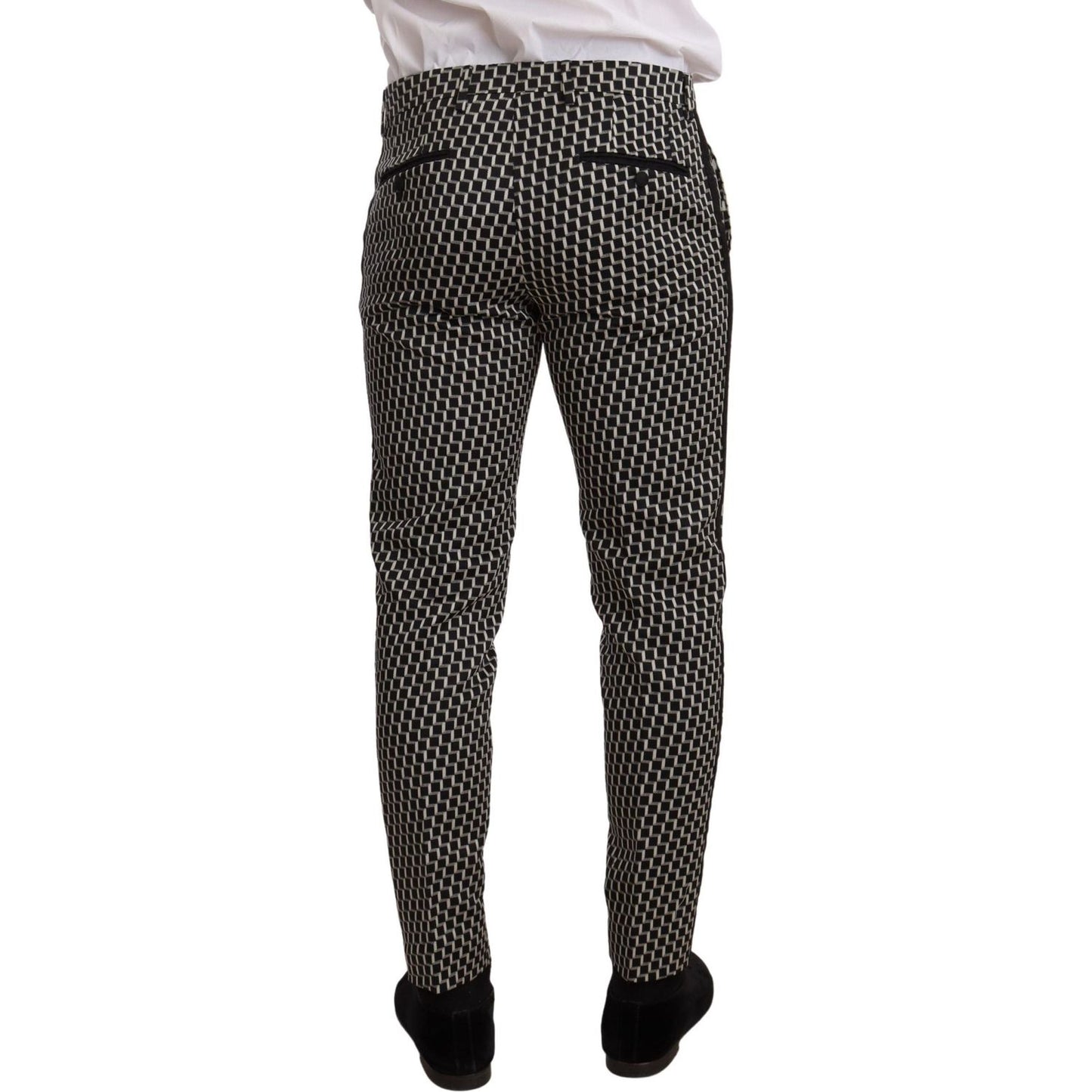 Dolce & Gabbana Elegant Martini Black Check Three-Piece Suit Dolce & Gabbana Black