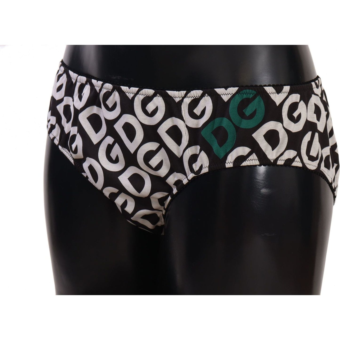 Dolce & Gabbana Chic Black & White DG Logo Print Bottoms WOMAN SWIMWEAR Dolce & Gabbana Black