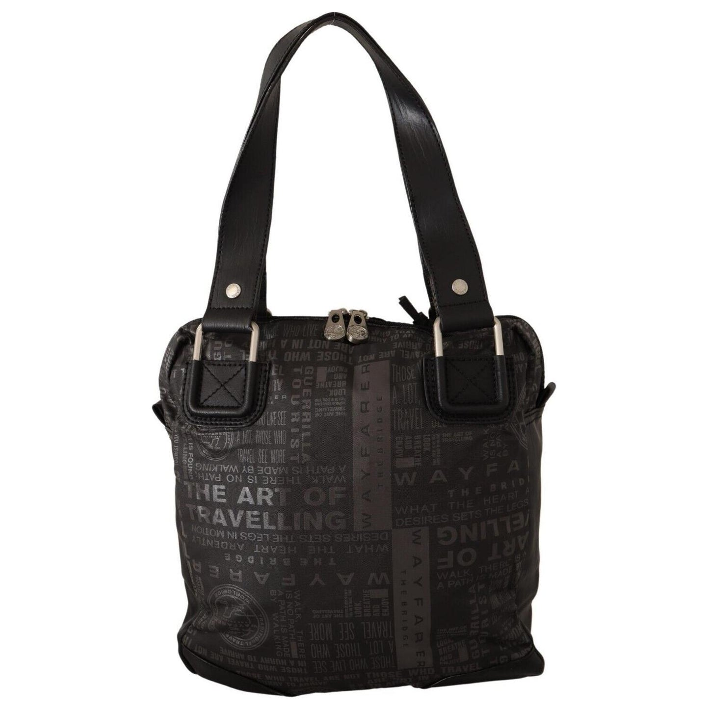 WAYFARER Chic Black and Gray Fabric Shoulder Handbag Shoulder Bag WAYFARER Dark Slate Gray