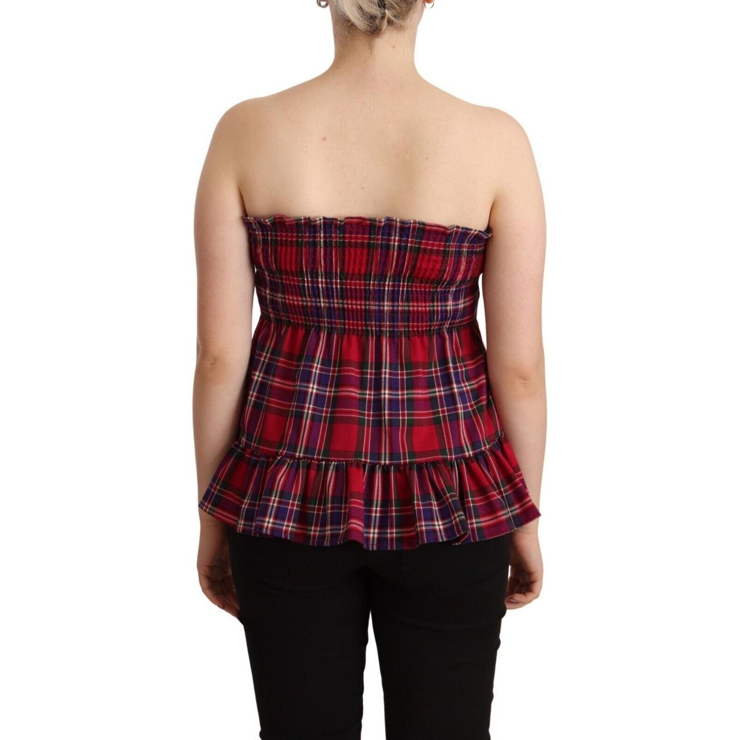 CAMPO DI FRAGOLE Chic Checkered Sleeveless Tank Top WOMAN TOPS AND SHIRTS CAMPO DI FRAGOLE Tan