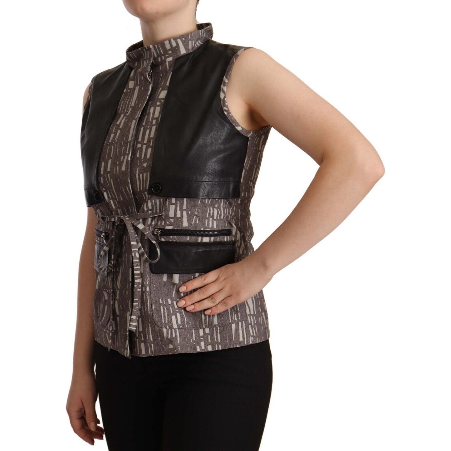 Comeforbreakfast Sleeveless Turtleneck Chic Top WOMAN TOPS AND SHIRTS Comeforbreakfast Tan