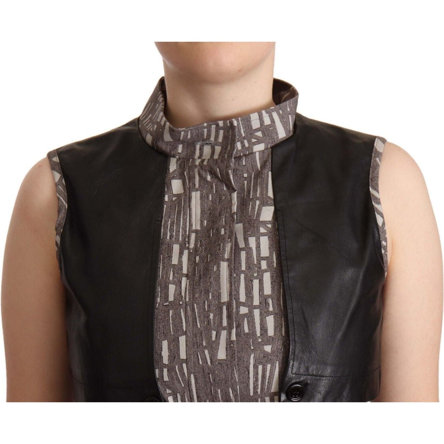 Comeforbreakfast Sleeveless Turtleneck Chic Top WOMAN TOPS AND SHIRTS Comeforbreakfast Dark Slate Gray