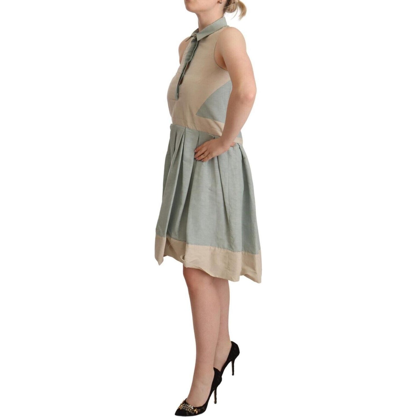 Comeforbreakfast Chic Sleeveless Collared Sheath Dress WOMAN DRESSES Comeforbreakfast Rosy Brown