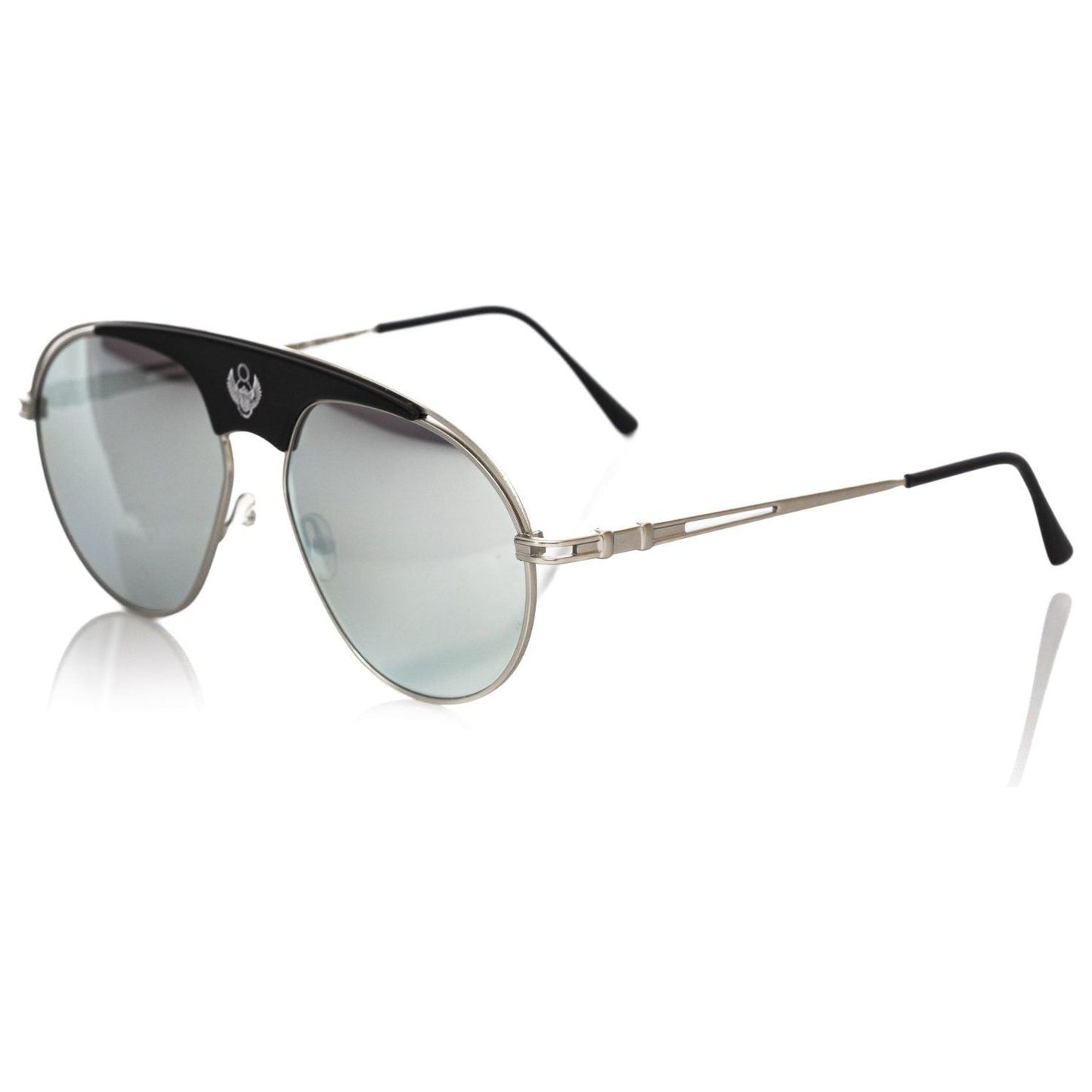 Frankie Morello Multicolor Metallic Men Sunglass Frankie Morello Gray