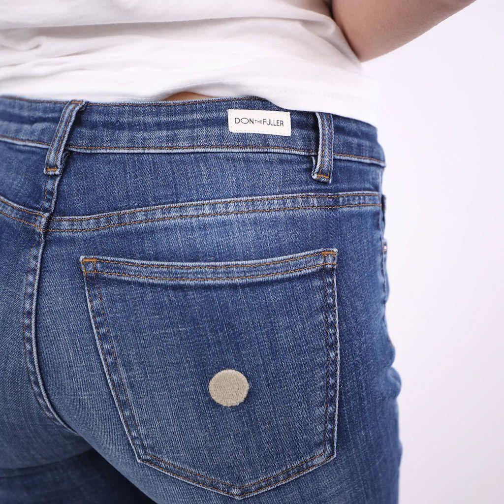Don The Fuller Blue Cotton Women Jeans Jeans & Pants Don The Fuller Dark Slate Blue