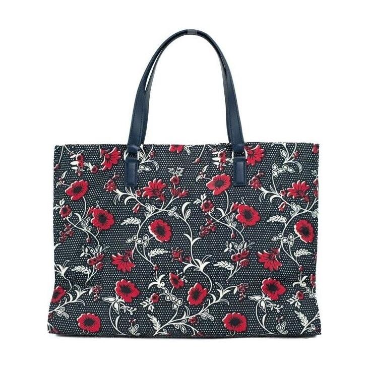 Tory Burch Medium Nylon Retro Batik Print Shoulder Tote Handbag WOMAN TOTES Tory Burch Dark Slate Gray