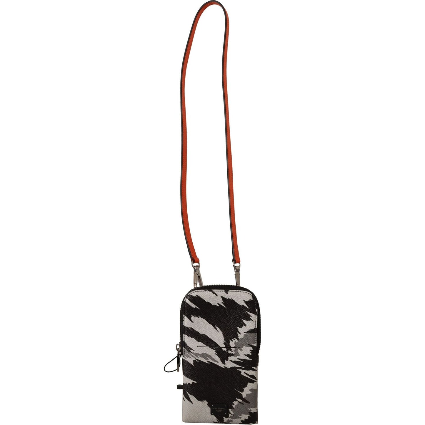 Dolce & Gabbana Elegant Leather Phone Pocket Neck Strap Dolce & Gabbana Black