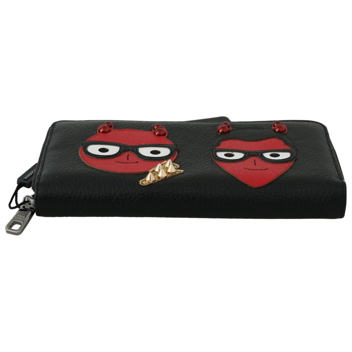Dolce & Gabbana Chic Black and Red Leather Continental Wallet Dolce & Gabbana Dark Slate Gray