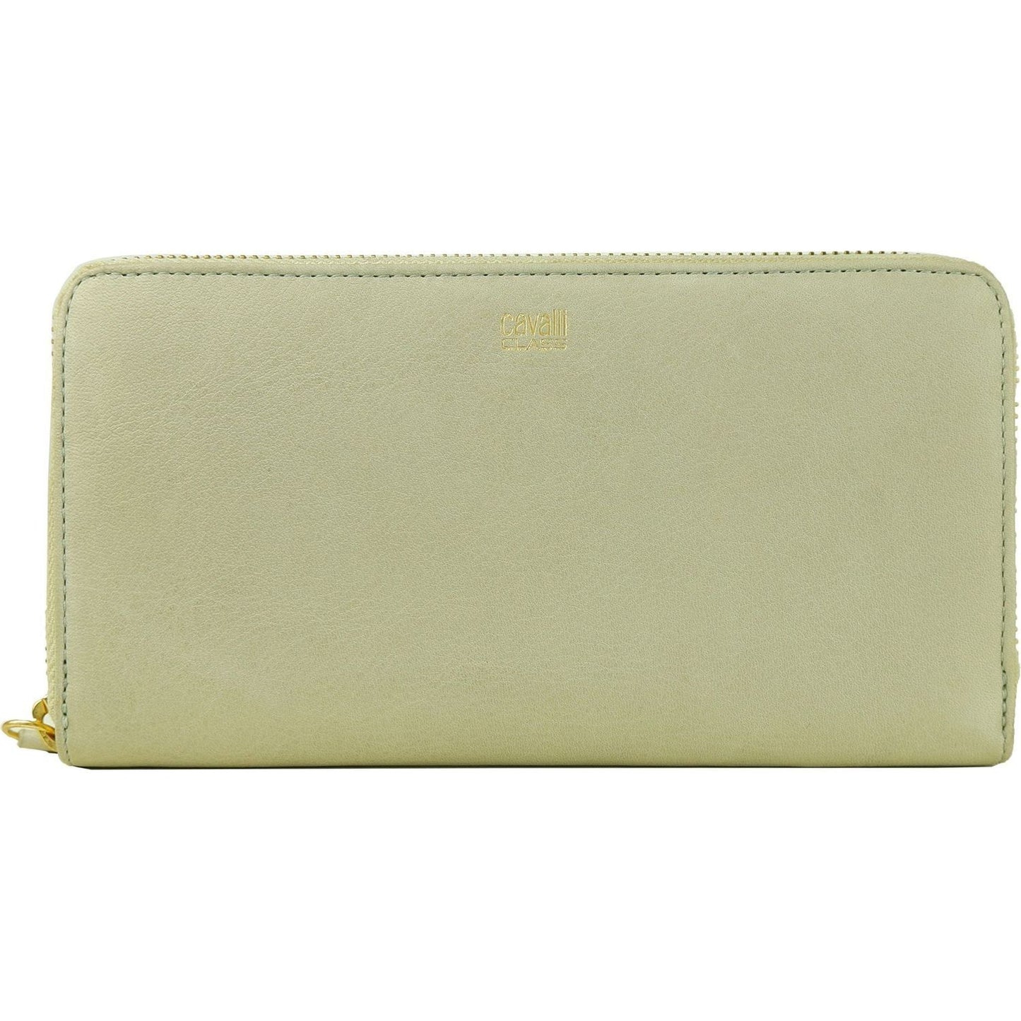 Cavalli Class Gray Calfskin Women Wallet WOMAN WALLETS Cavalli Class Tan