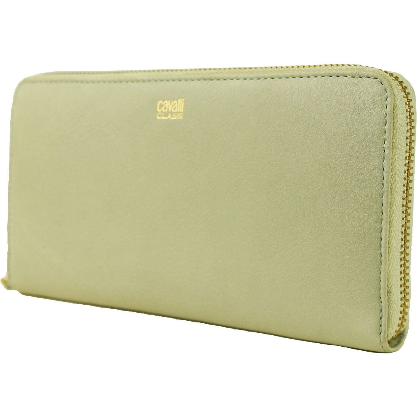 Cavalli Class Gray Calfskin Women Wallet WOMAN WALLETS Cavalli Class Tan