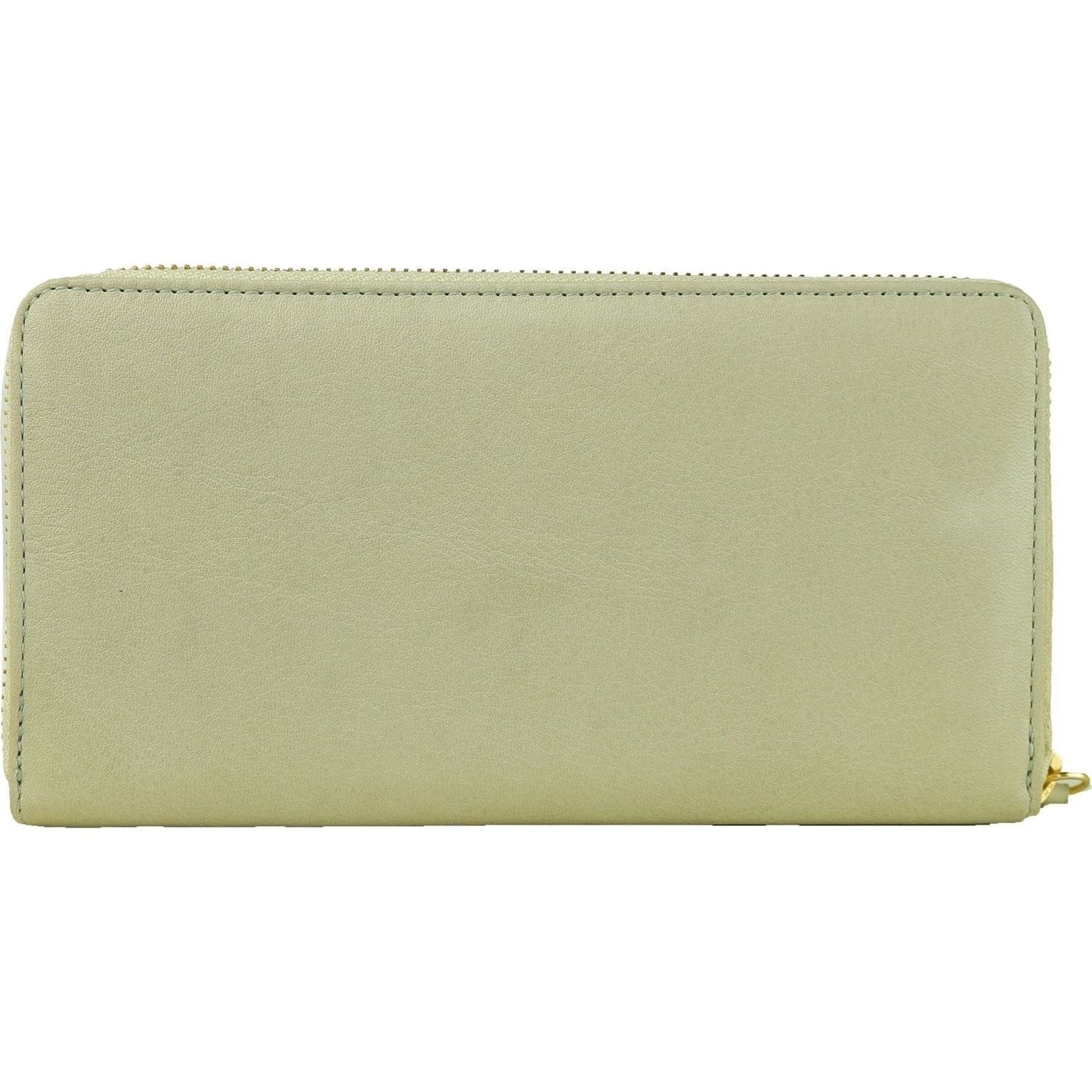 Cavalli Class Gray Calfskin Women Wallet WOMAN WALLETS Cavalli Class Tan