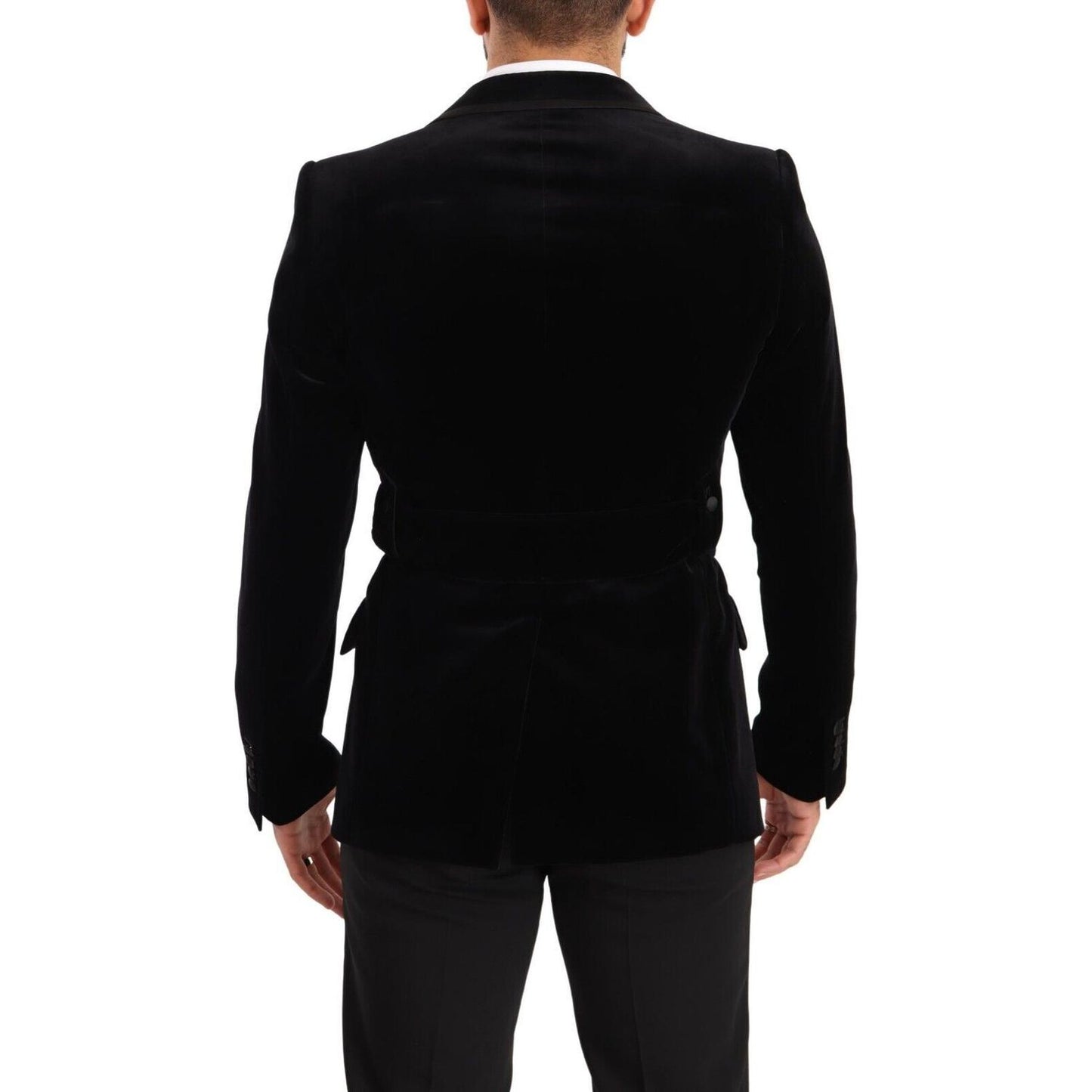 Dolce & Gabbana Elegant Single Breasted Velvet Blazer Dolce & Gabbana Black