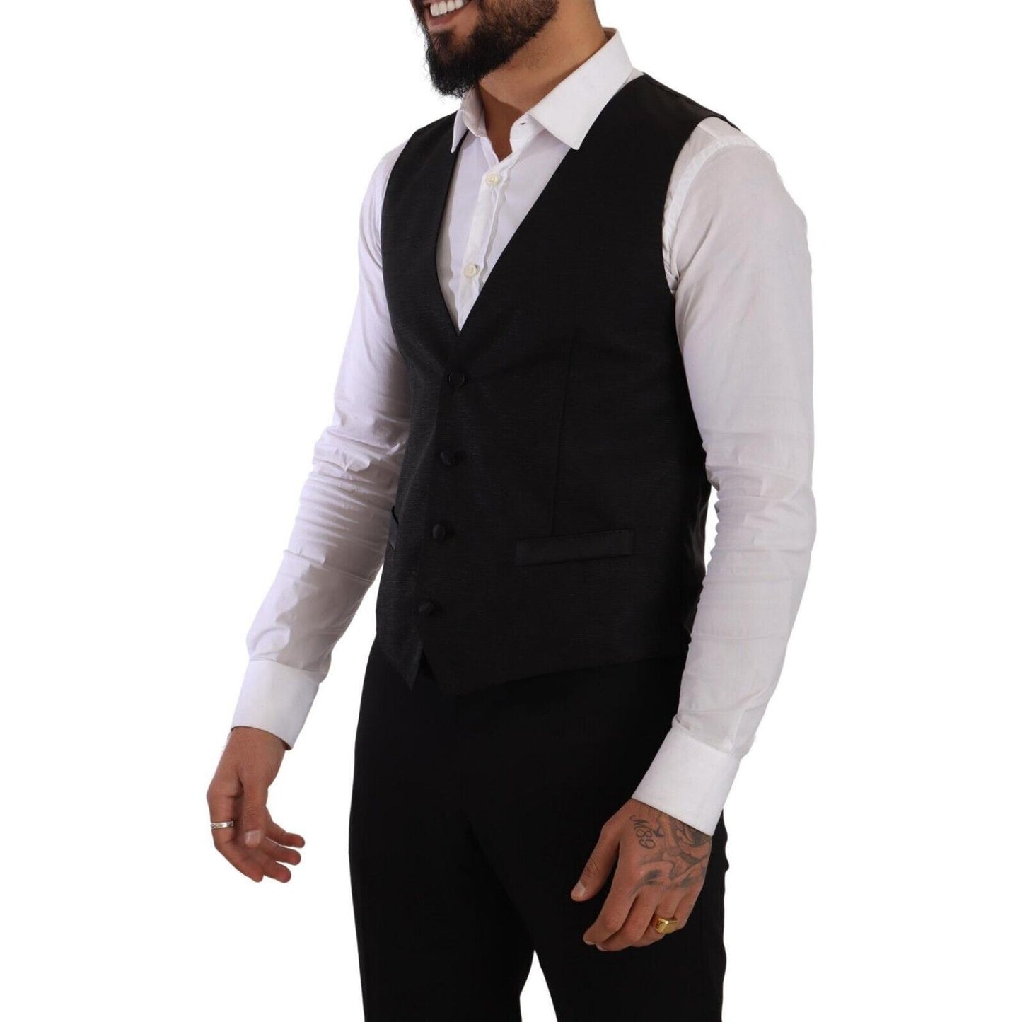 Dolce & Gabbana Sicilia Slim Fit Black Suit Ensemble Dolce & Gabbana Black