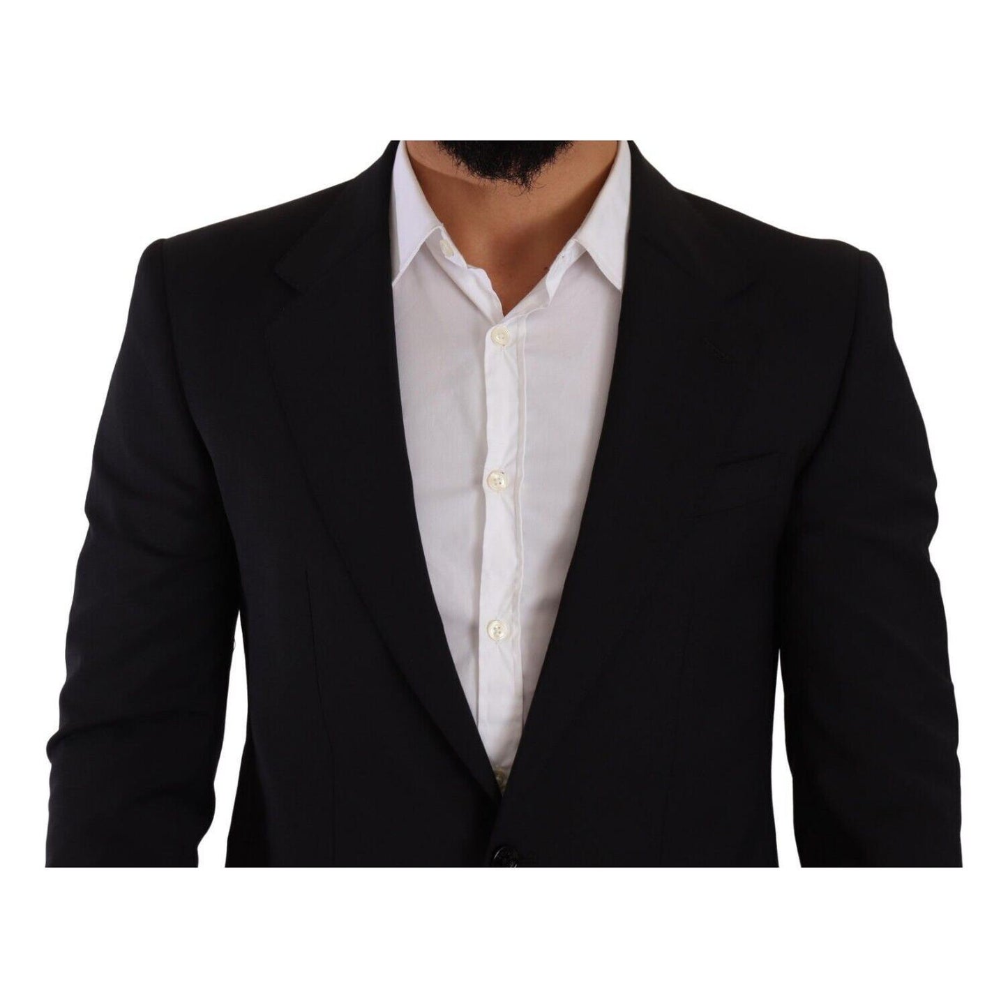 Dolce & Gabbana Elegant Black Martini Slim Fit Blazer and Vest Dolce & Gabbana Gray