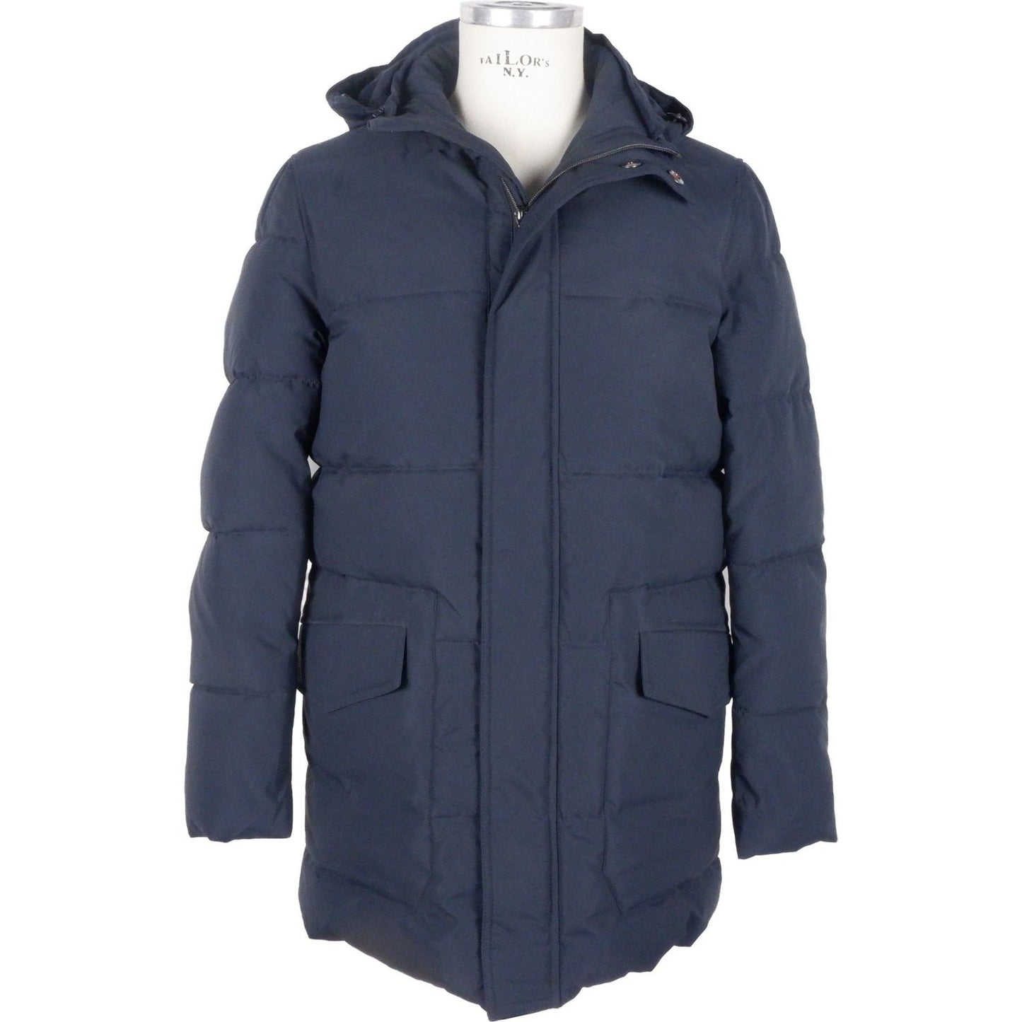 Emilio Romanelli Sleek Blue Men's Hooded Jacket Emilio Romanelli Dark Slate Gray