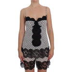 Dolce & Gabbana Black Silk Lace Babydoll Lingerie Top SIG30085-3