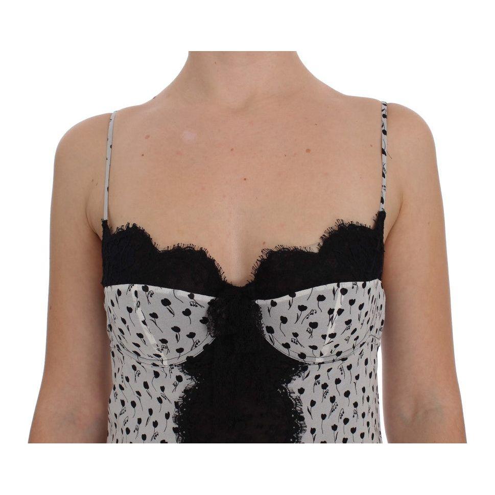 Dolce & Gabbana Black Silk Lace Babydoll Lingerie Top SIG30085-3