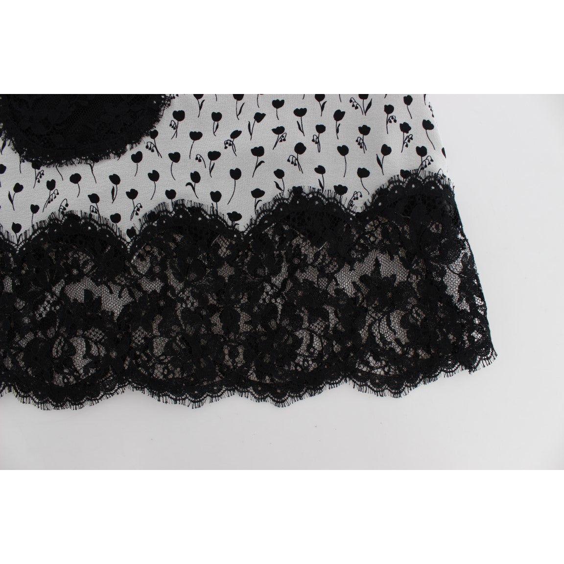 Dolce & Gabbana Black Silk Lace Babydoll Lingerie Top SIG30085-3