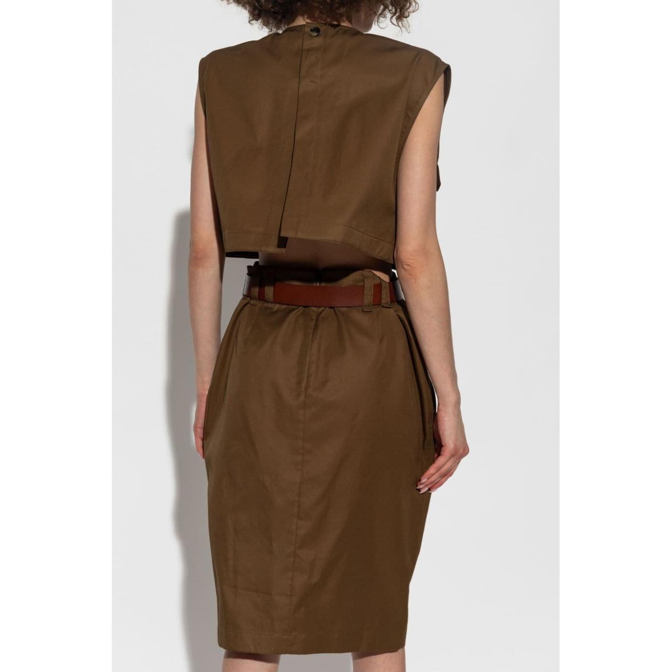 Saint Laurent Dresses Beige Dresses Saint Laurent Dark Olive Green