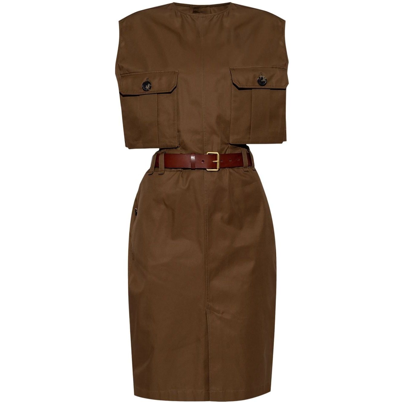 Saint Laurent Dresses Beige Dresses Saint Laurent Dark Olive Green