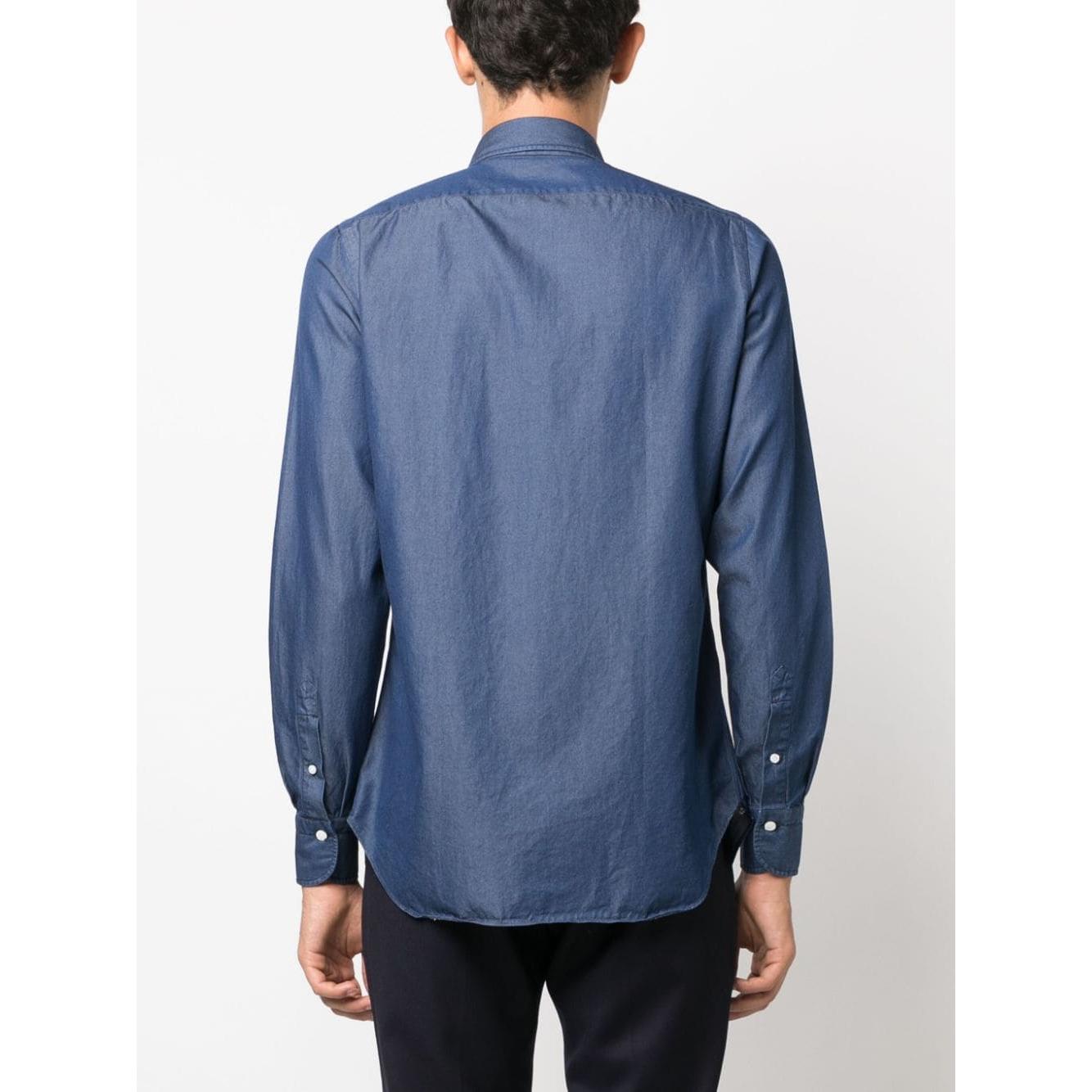 FINAMORE 1925 NAPOLI Shirts Blue Shirts Finamore 1925 Napoli Dark Slate Gray