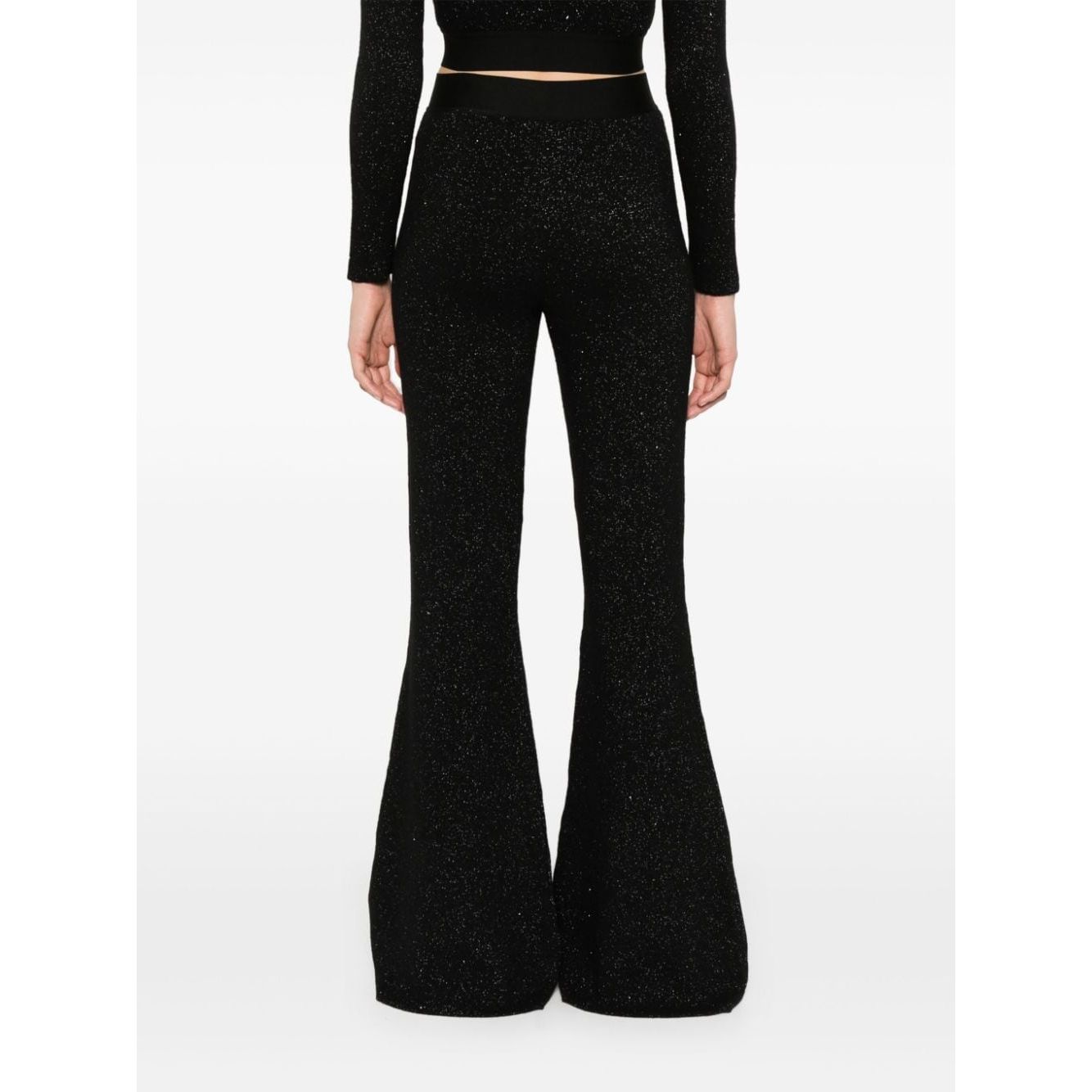 Palm Angels Trousers Black Trousers Palm Angels White Smoke