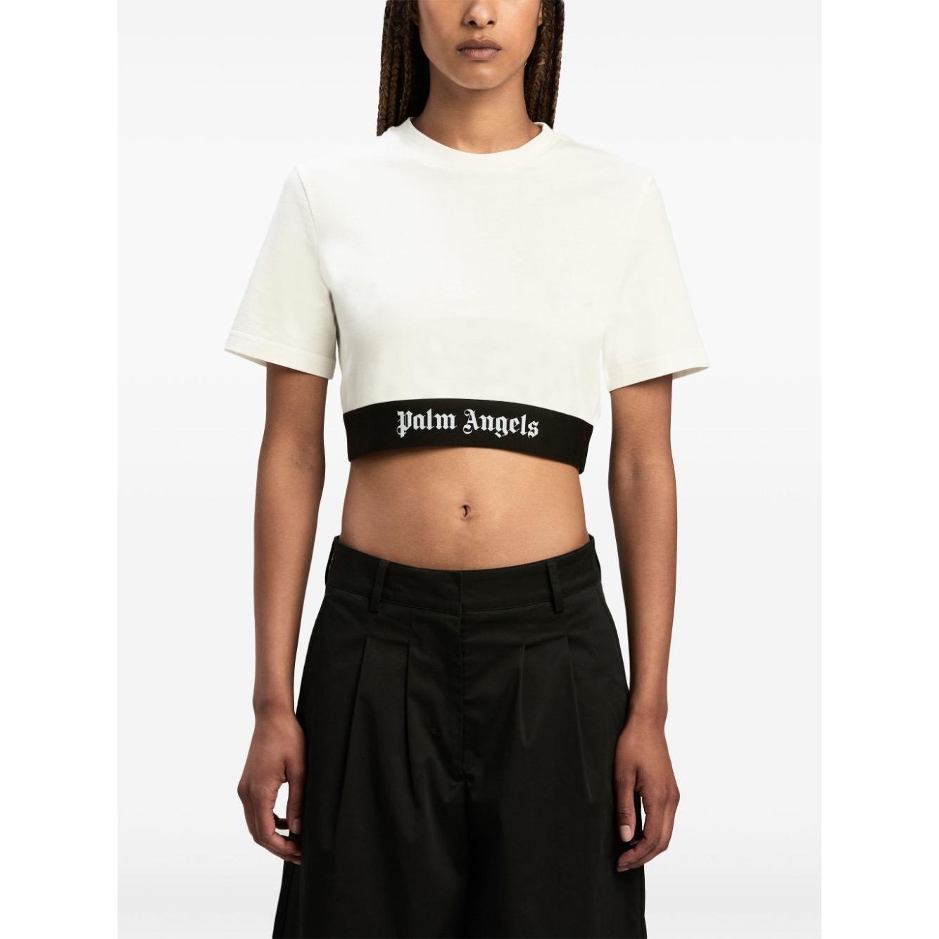 Palm Angels T-shirts and Polos White Topwear Palm Angels White Smoke