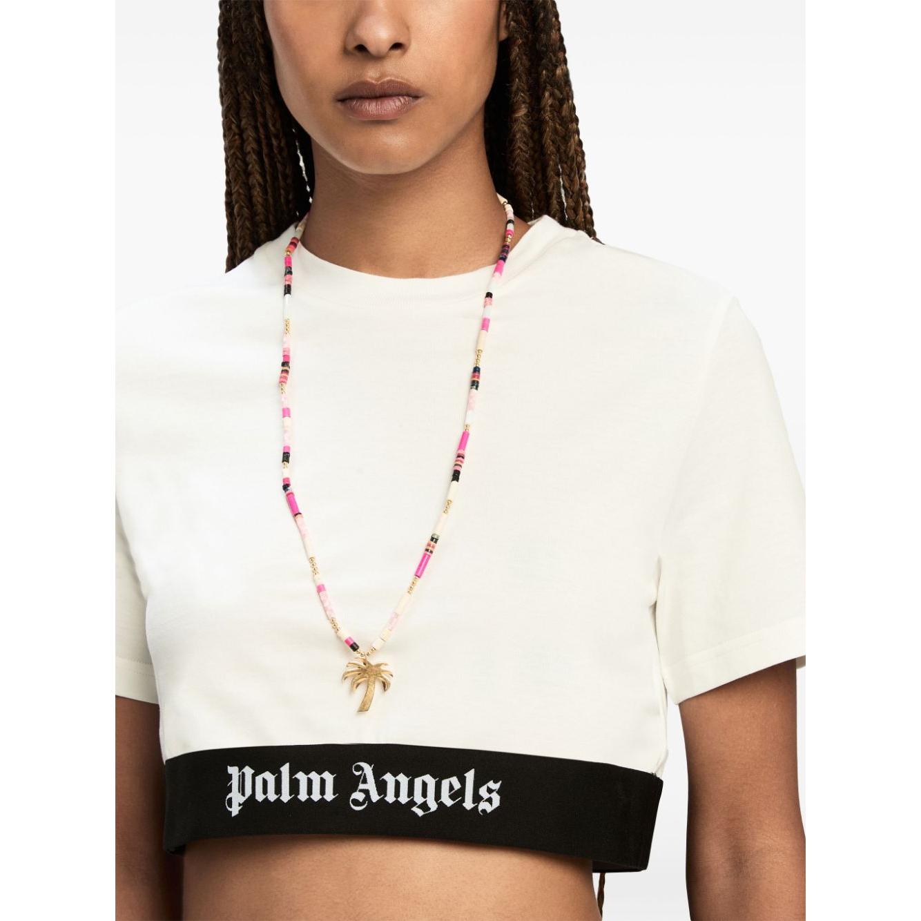 Palm Angels T-shirts and Polos White Topwear Palm Angels Black