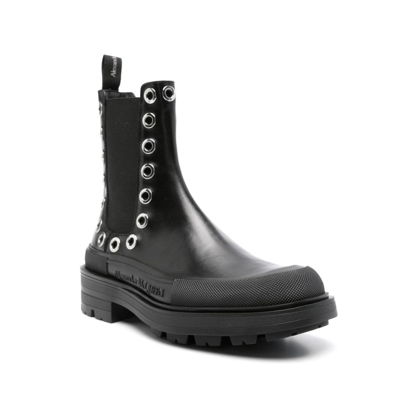 Alexander McQueen Chelsea Boots With Eyelets Boots Alexander Mcqueen Dark Slate Gray