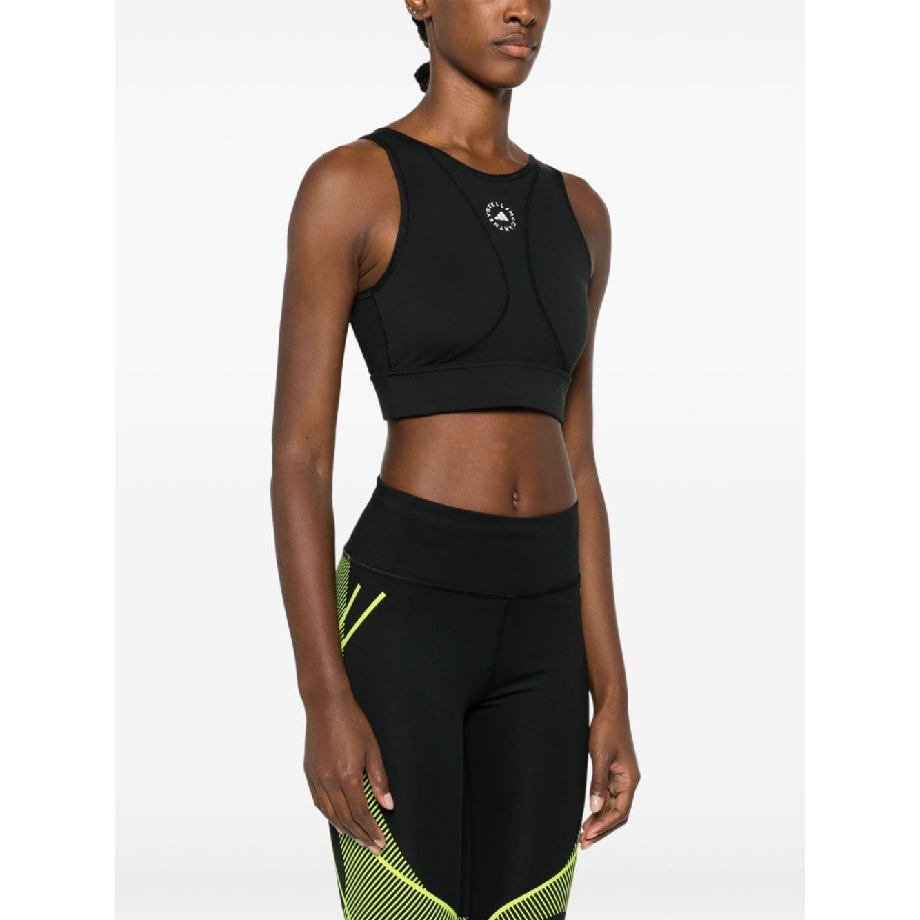 Adidas By Stella McCartney Top Black Topwear Adidas By Stella McCartney White Smoke