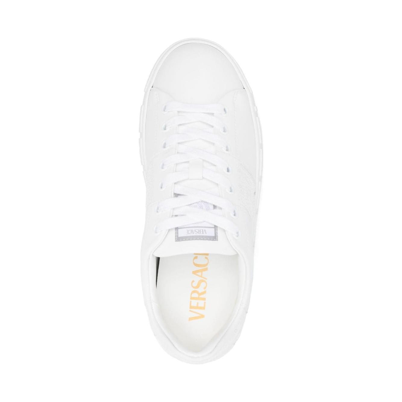 Versace Greca-embellished Sneakers Sneakers Versace White Smoke