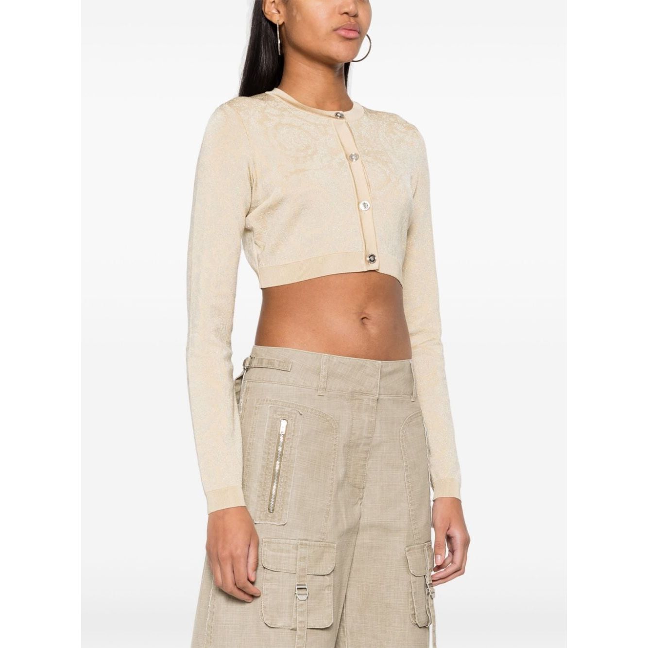 Versace Sweaters Beige Topwear Versace Antique White